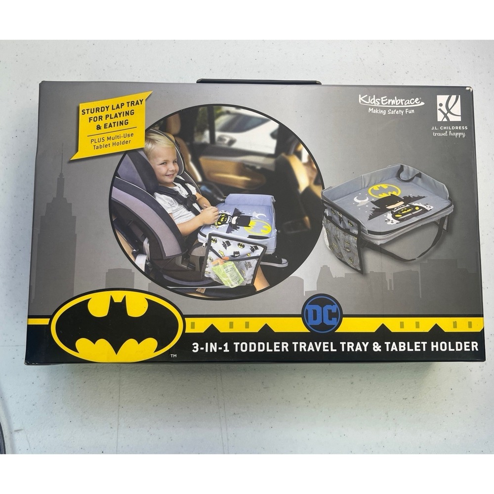 J.L. Childress DC Comics Batman 3-in-1 Travel Tray & iPad Tablet Holder Car Seat